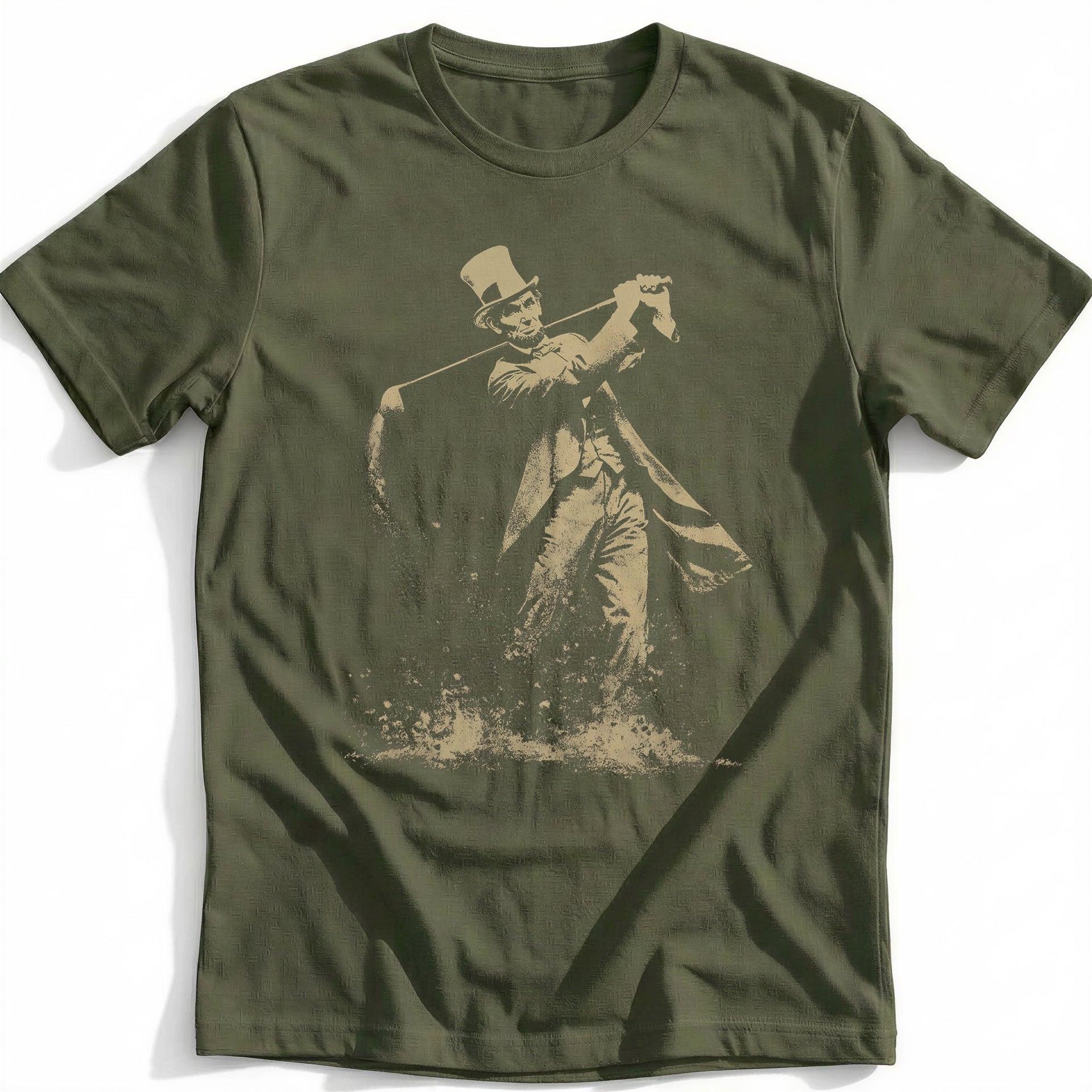 Abraham Lincoln Stovepipe Hat Golf T-Shirt