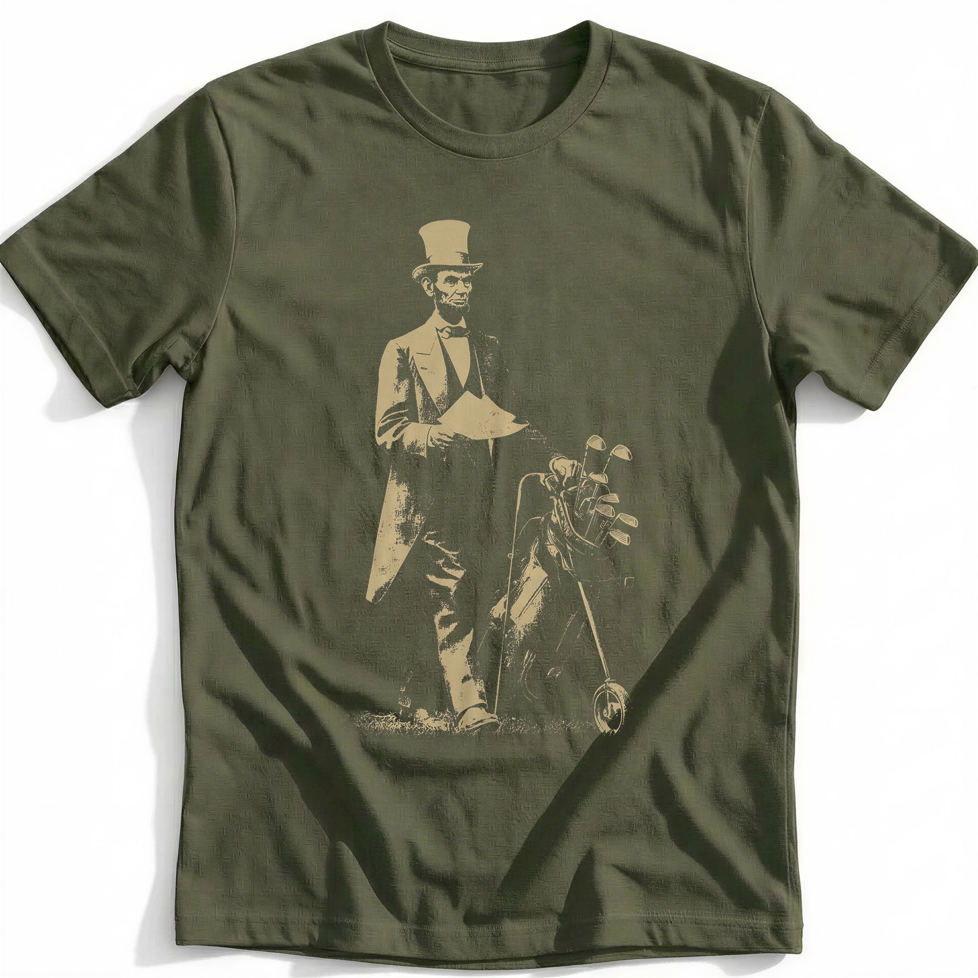 Abraham Lincoln Stovepipe Hat Golf T-Shirt