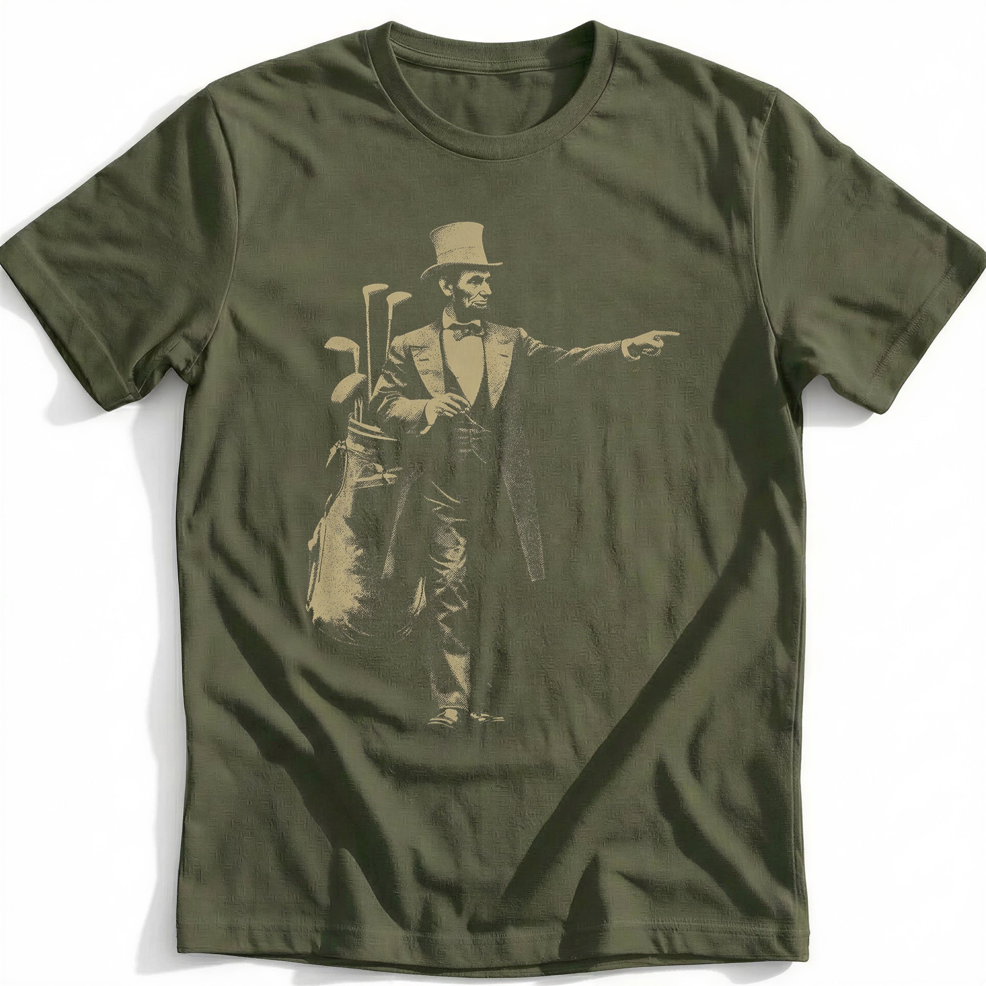 Abraham Lincoln Stovepipe Hat Golf T-Shirt