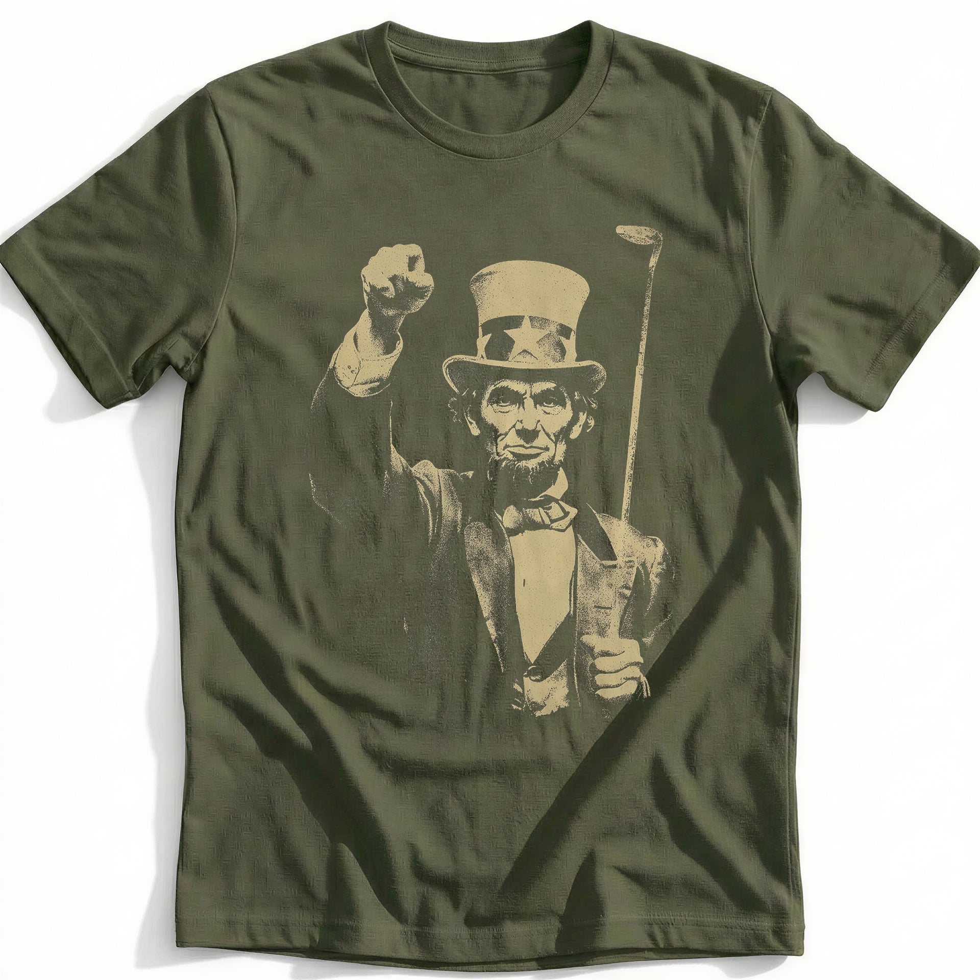 Abraham Lincoln Stovepipe Hat Golf T-Shirt