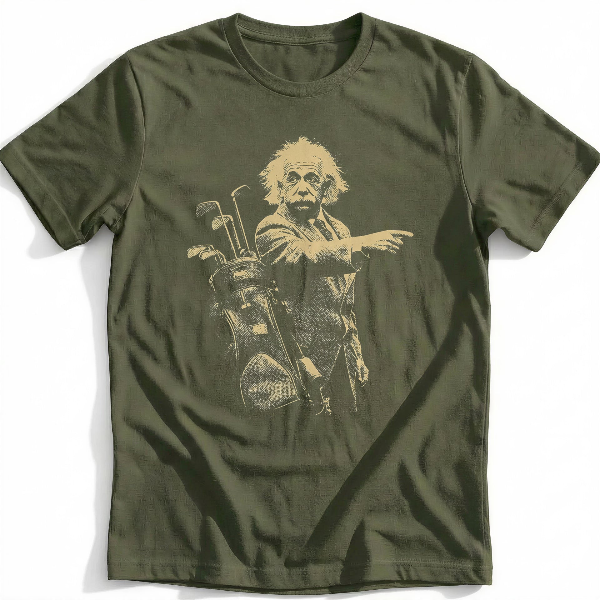 Albert Einstein Wild Hair Golf T-Shirt