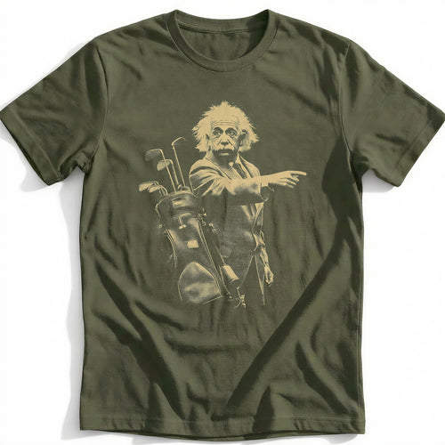 Albert Einstein Wild Hair Golf T-Shirt