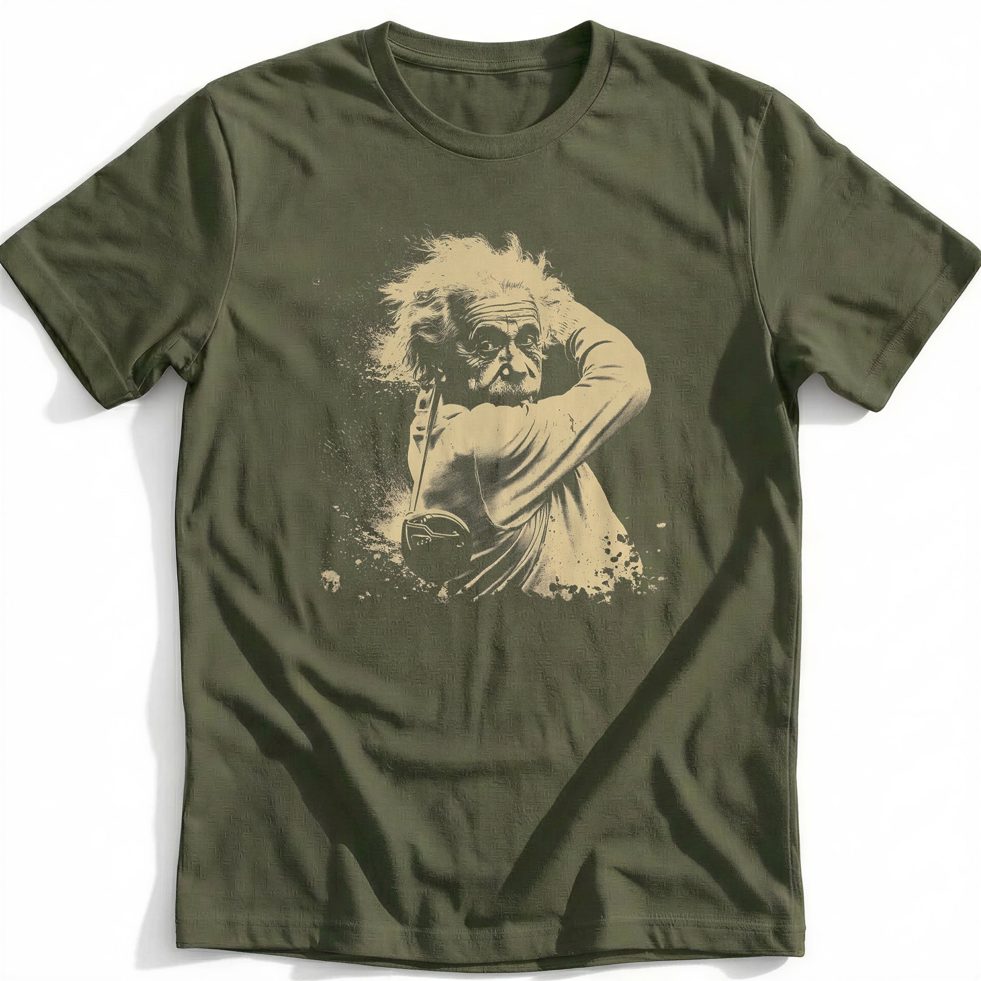 Albert Einstein Wild Hair Golf T-Shirt
