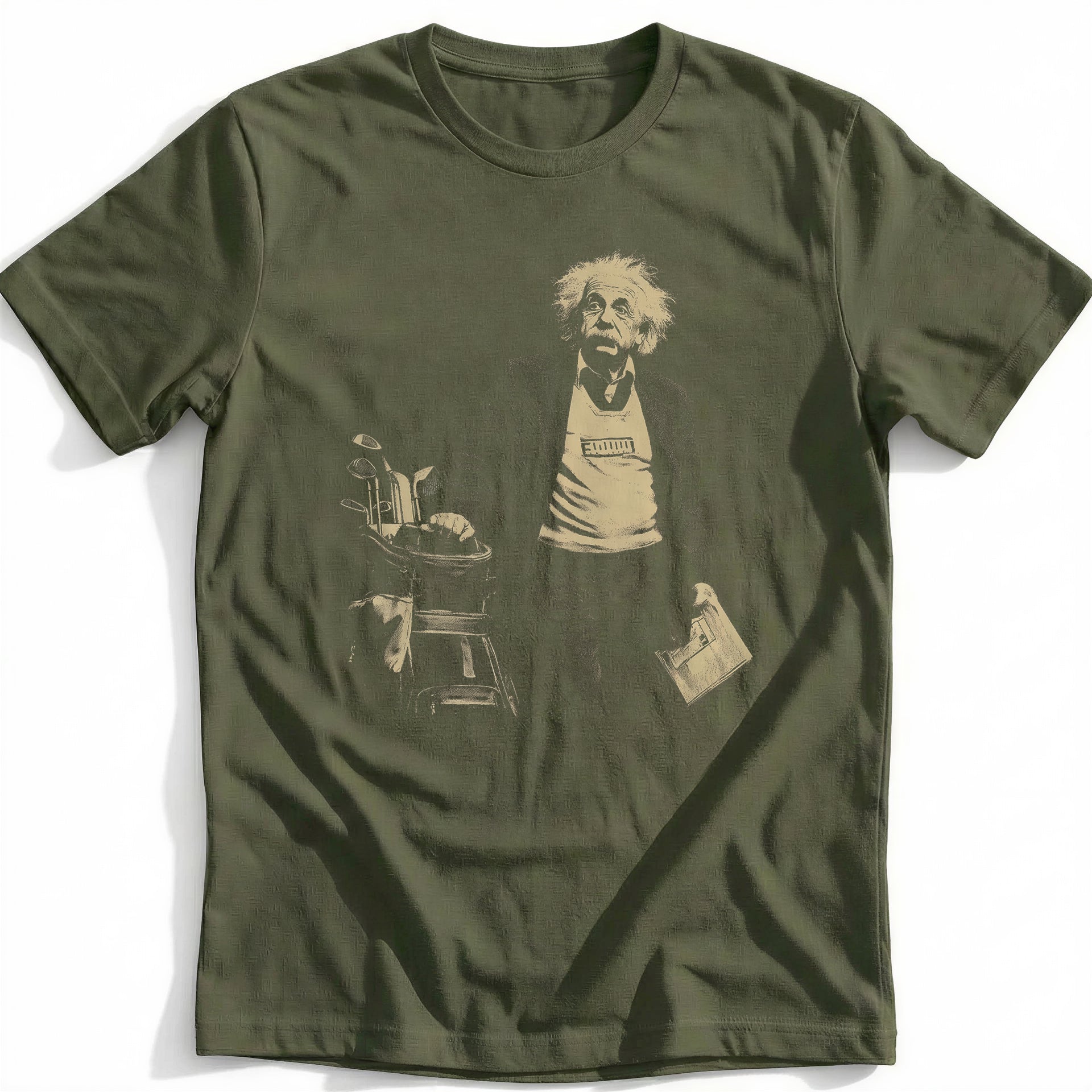 Albert Einstein Wild Hair Golf T-Shirt