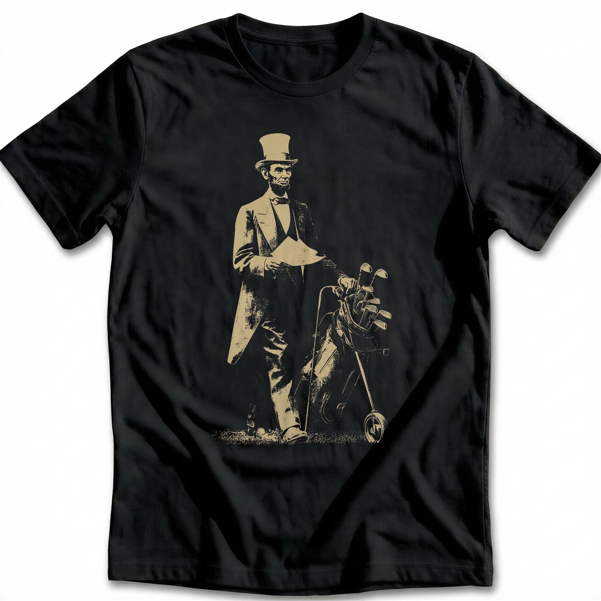 Abraham Lincoln Stovepipe Hat Golf T-Shirt