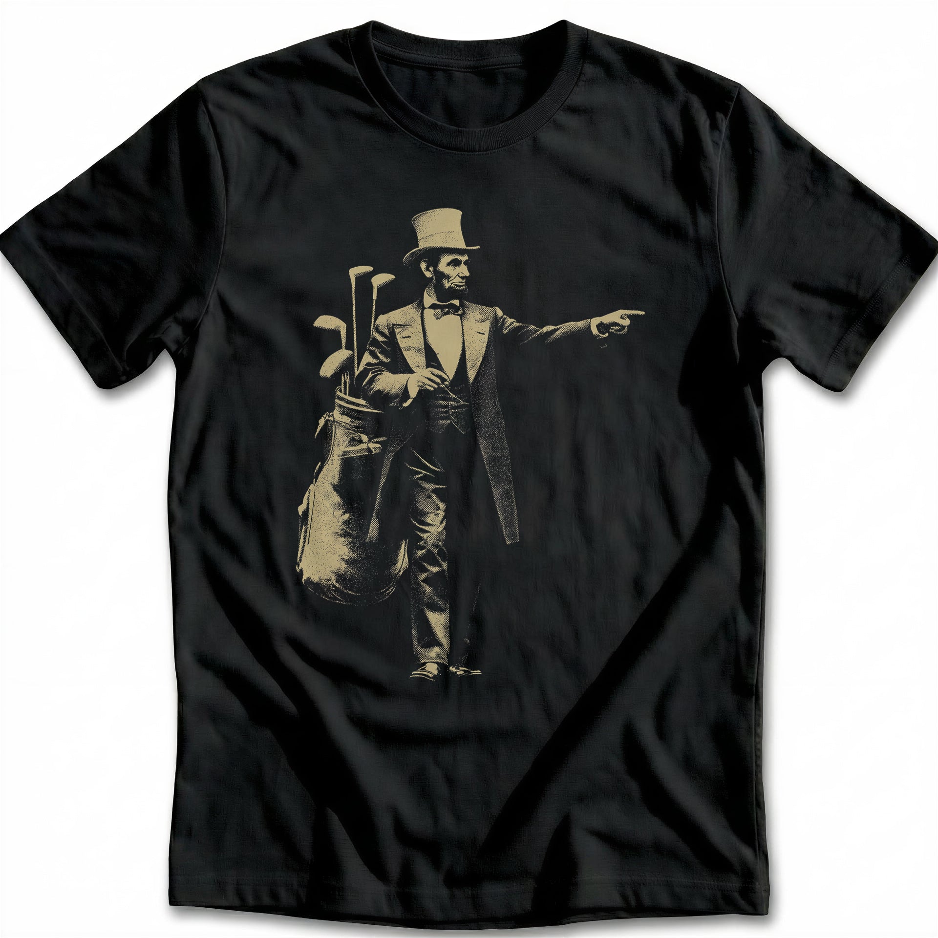 Abraham Lincoln Stovepipe Hat Golf T-Shirt