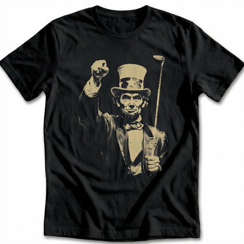 Abraham Lincoln Stovepipe Hat Golf T-Shirt