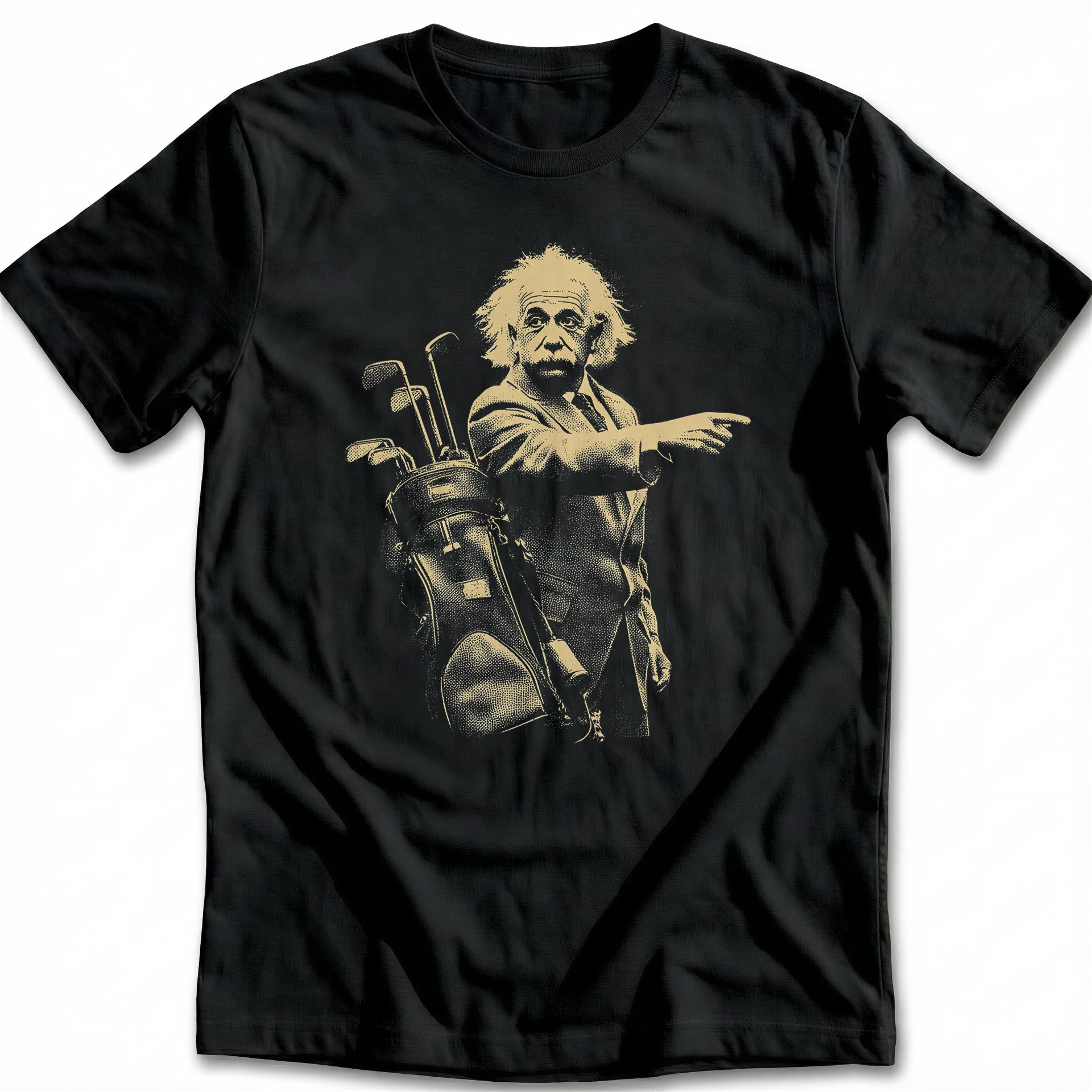 Albert Einstein Wild Hair Golf T-Shirt