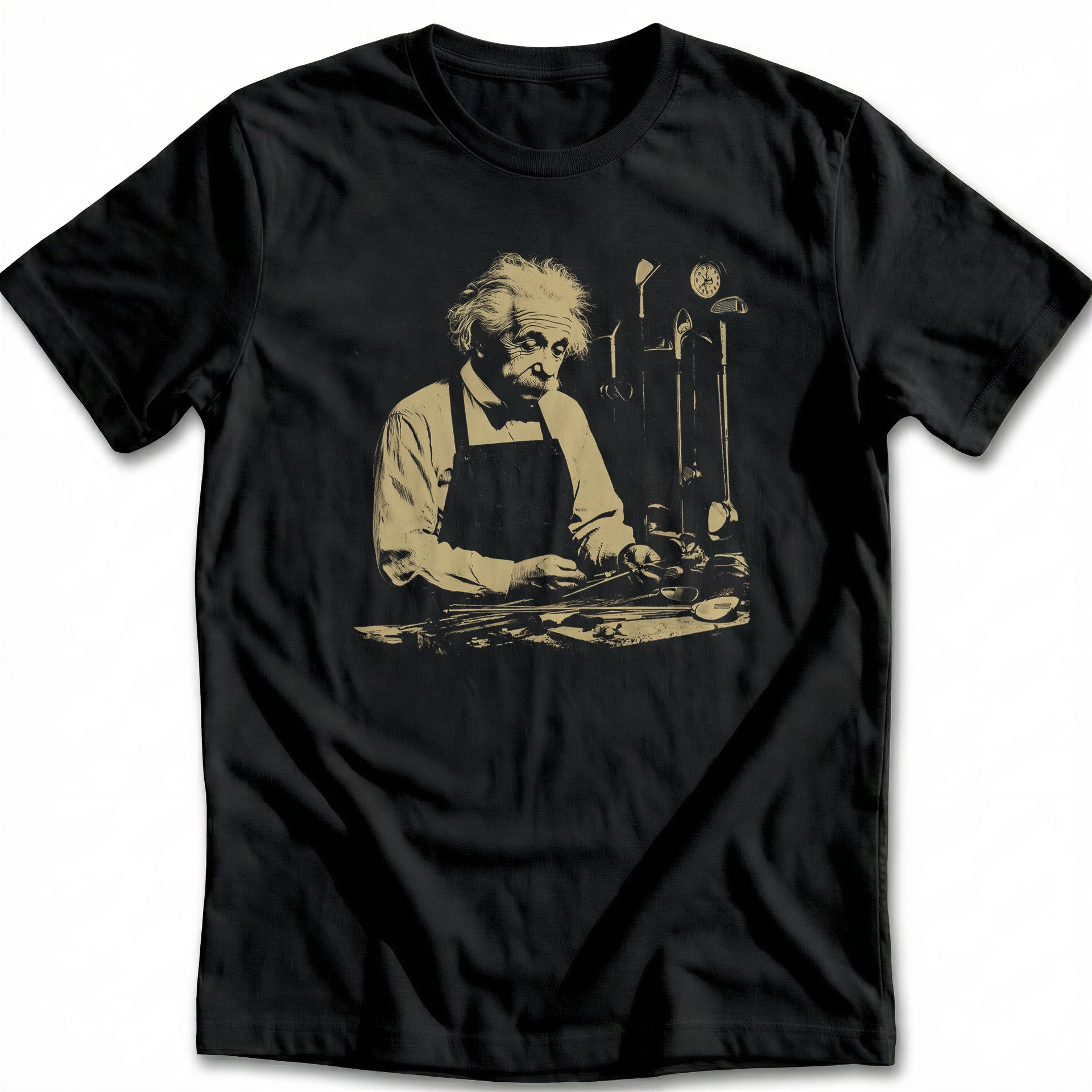 Albert Einstein Wild Hair Golf T-Shirt