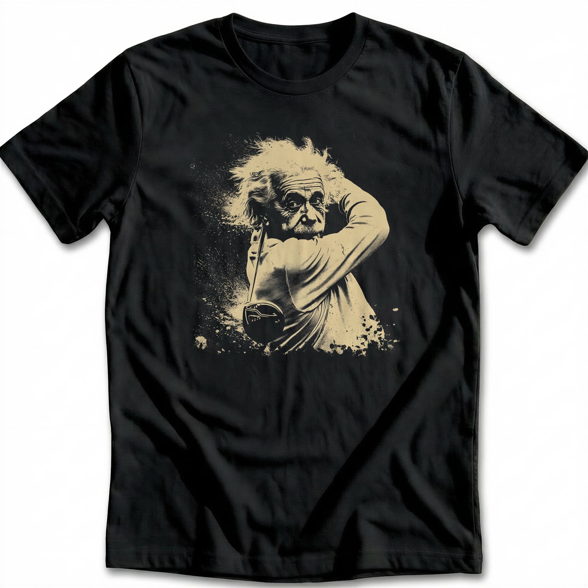Albert Einstein Wild Hair Golf T-Shirt