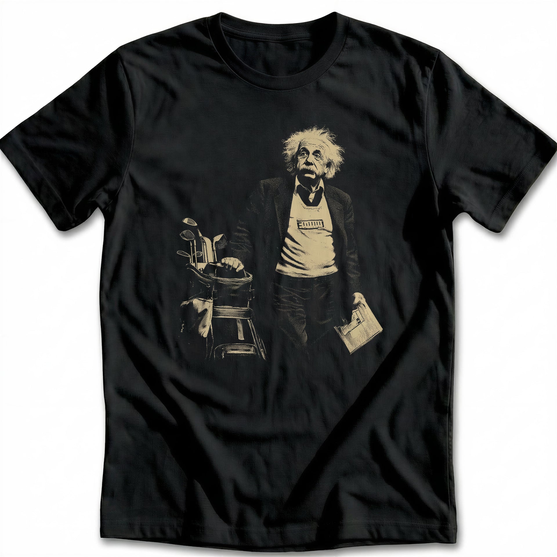 Albert Einstein Wild Hair Golf T-Shirt