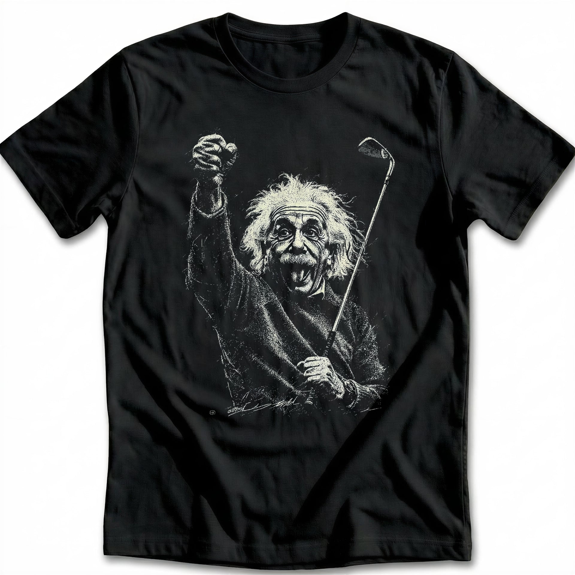 Albert Einstein Wild Hair Golf T-Shirt