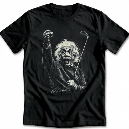 Albert Einstein Wild Hair Golf T-Shirt
