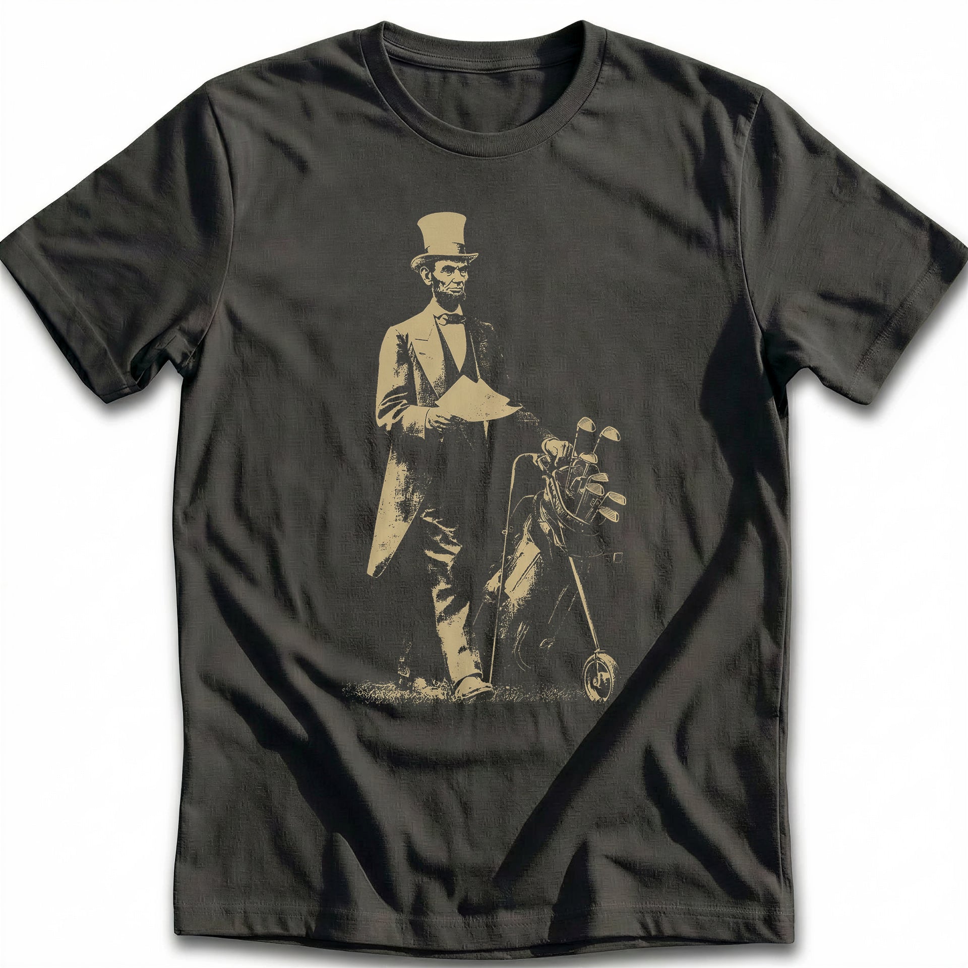 Abraham Lincoln Stovepipe Hat Golf T-Shirt