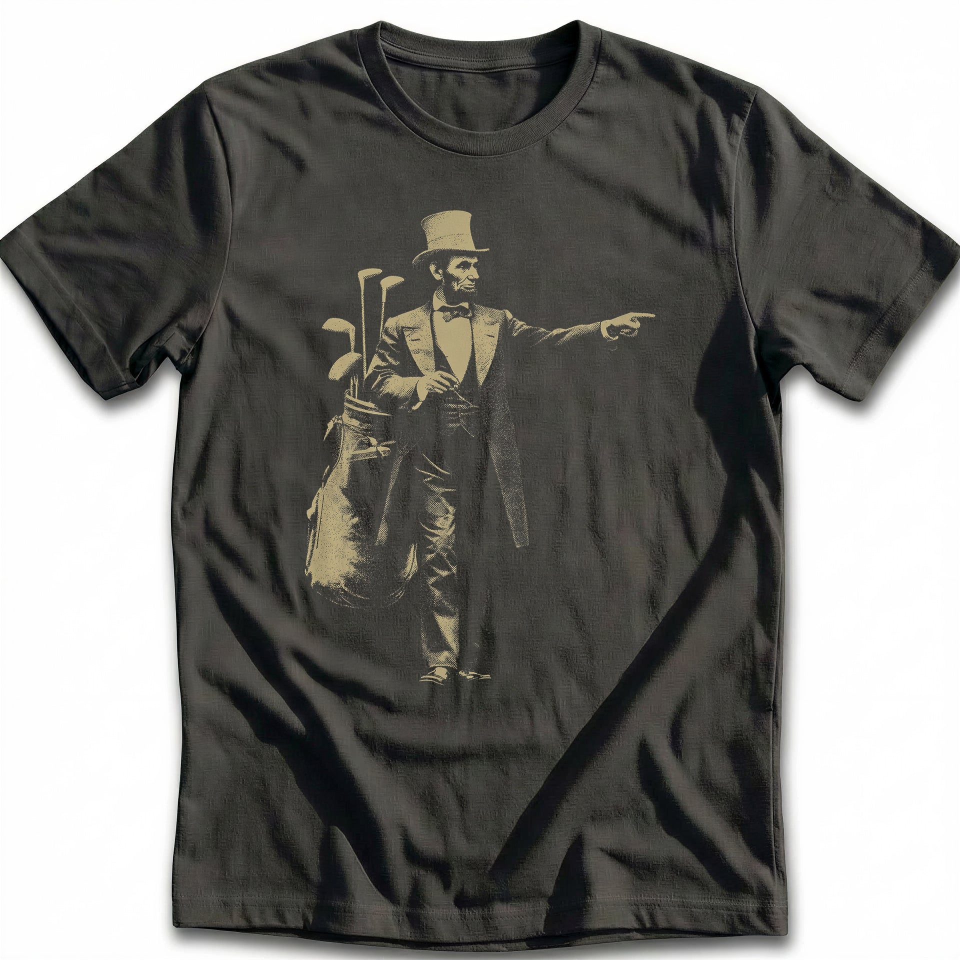 Abraham Lincoln Stovepipe Hat Golf T-Shirt