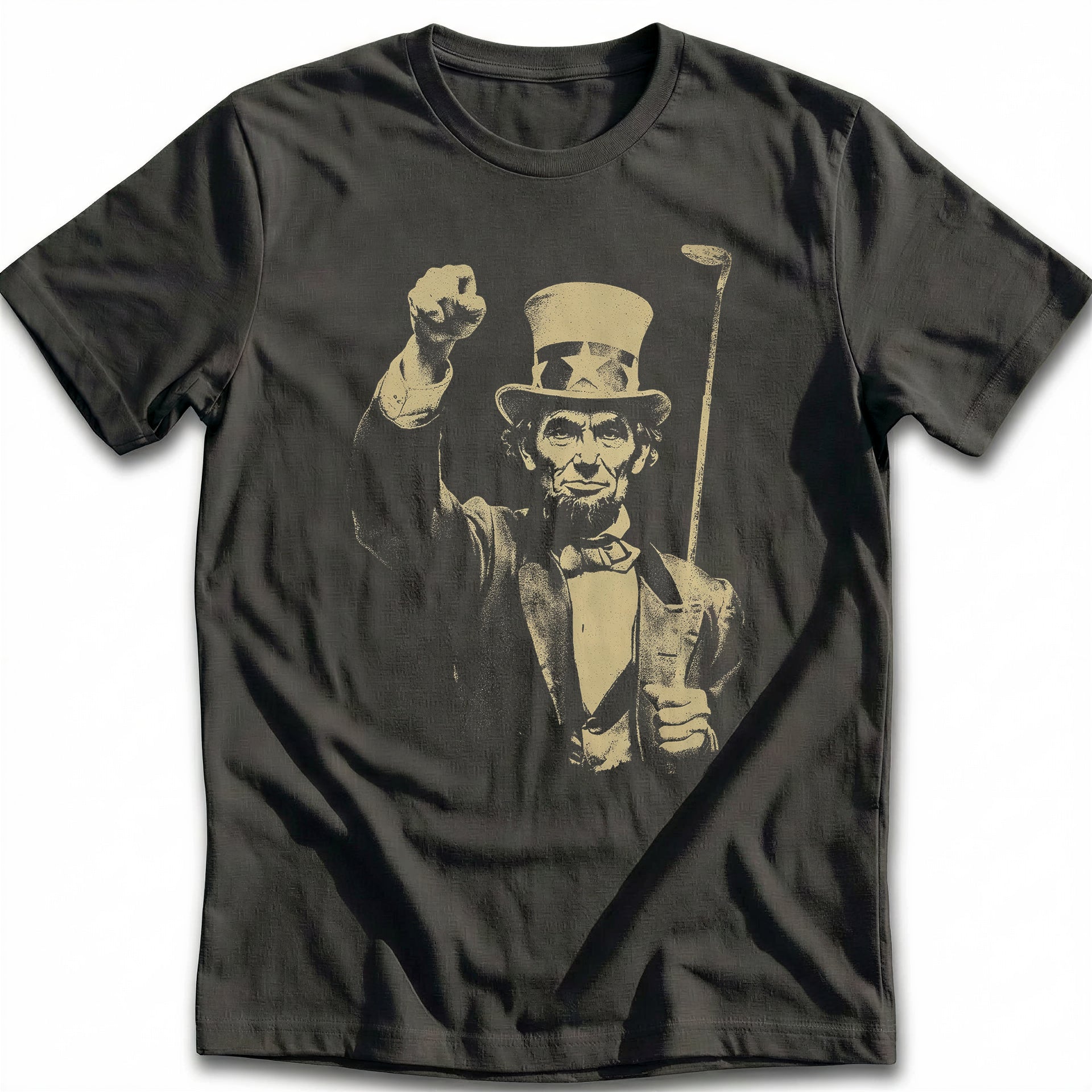 Abraham Lincoln Stovepipe Hat Golf T-Shirt