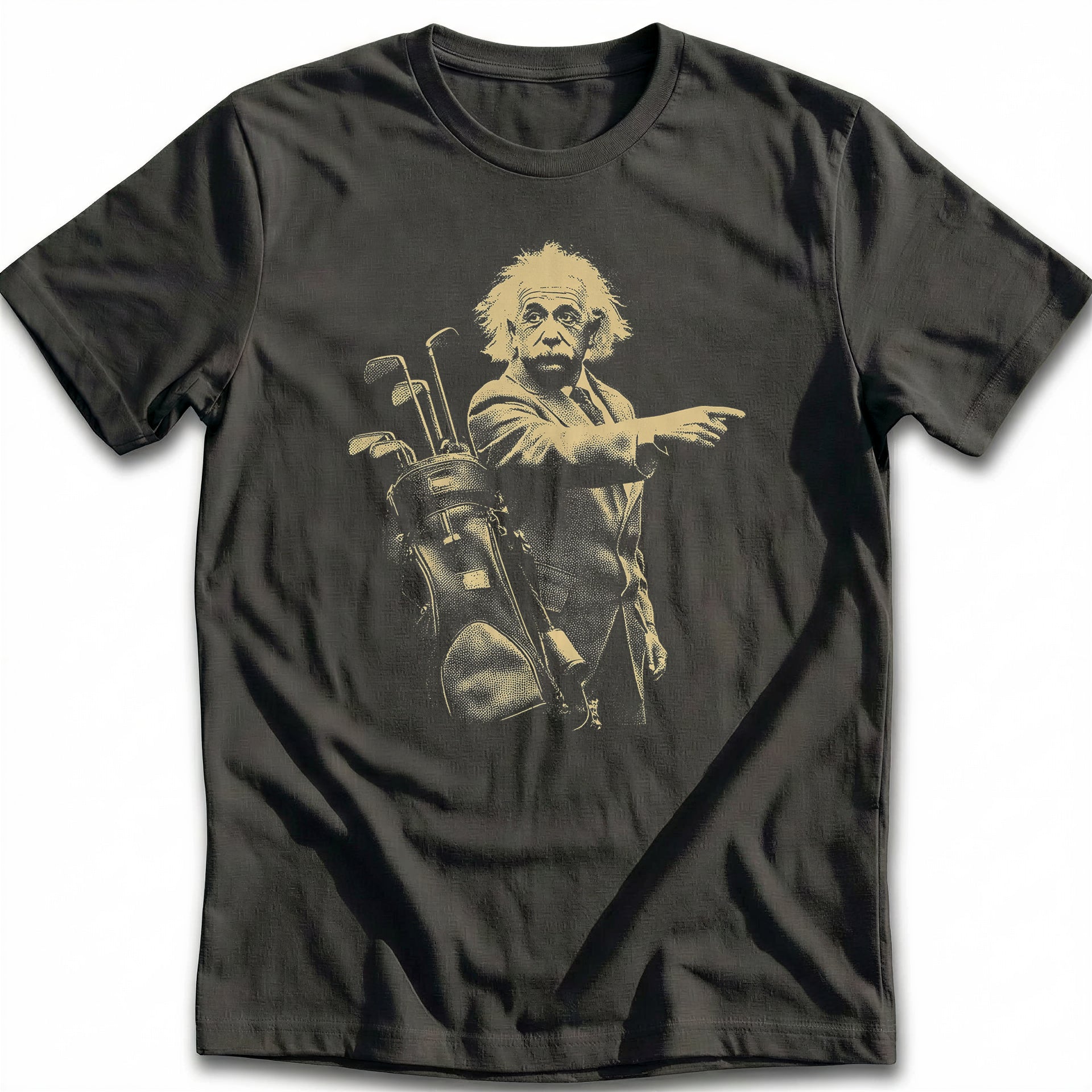 Albert Einstein Wild Hair Golf T-Shirt