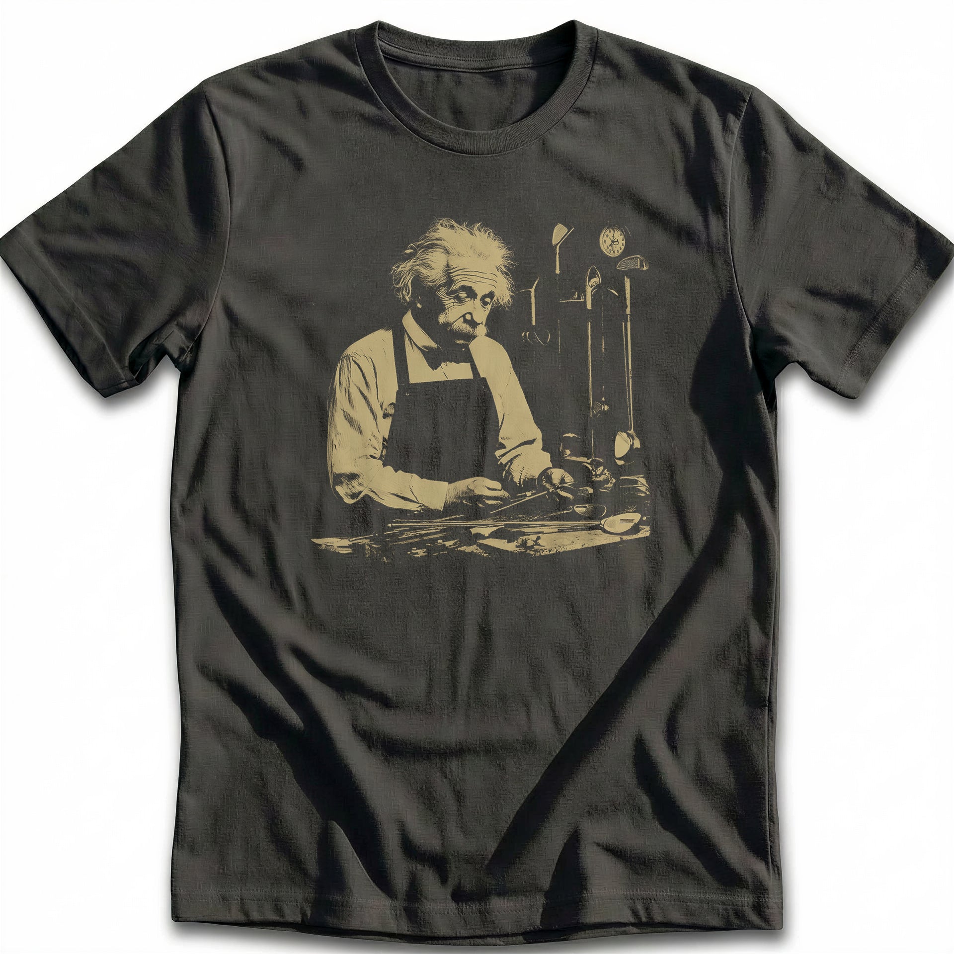 Albert Einstein Wild Hair Golf T-Shirt