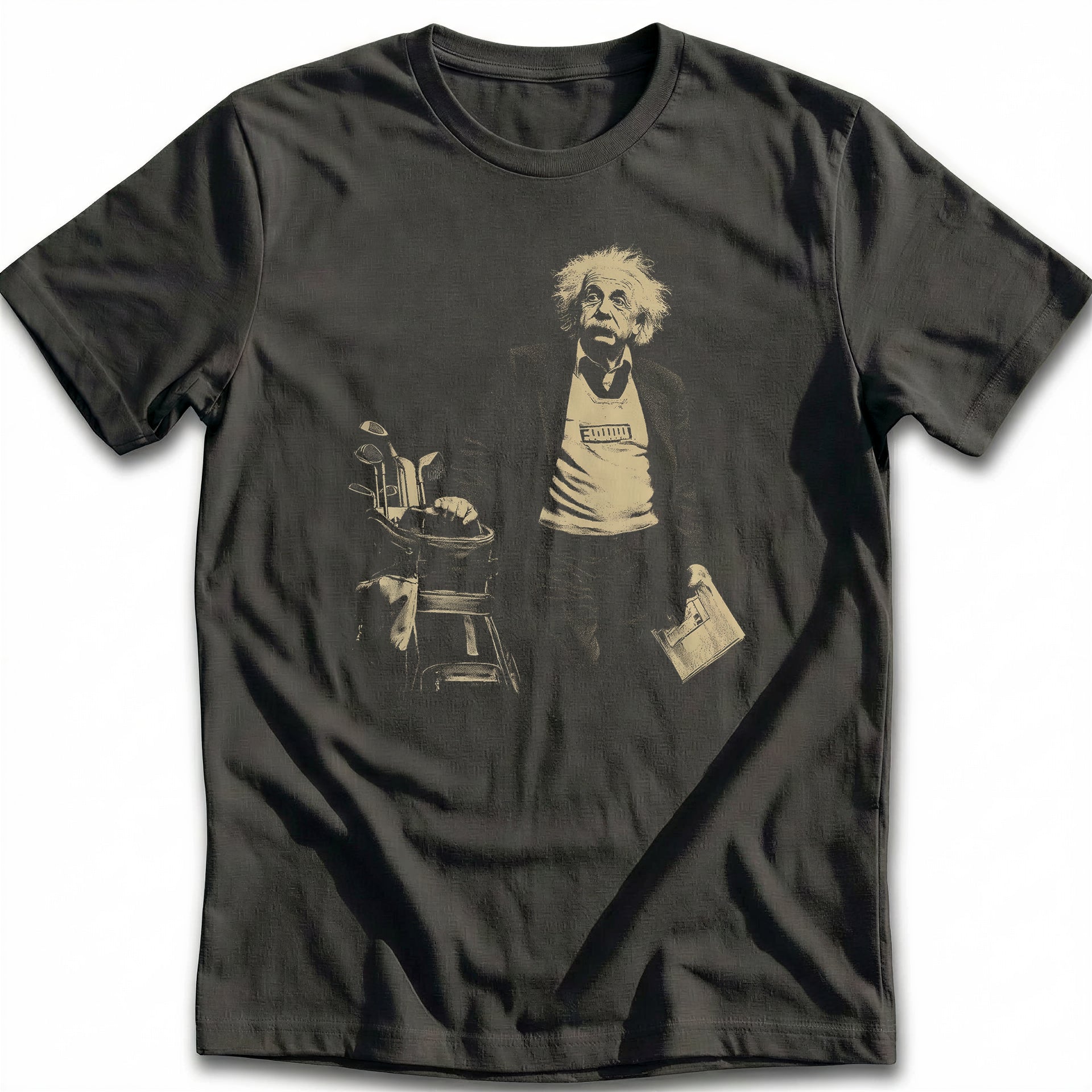 Albert Einstein Wild Hair Golf T-Shirt
