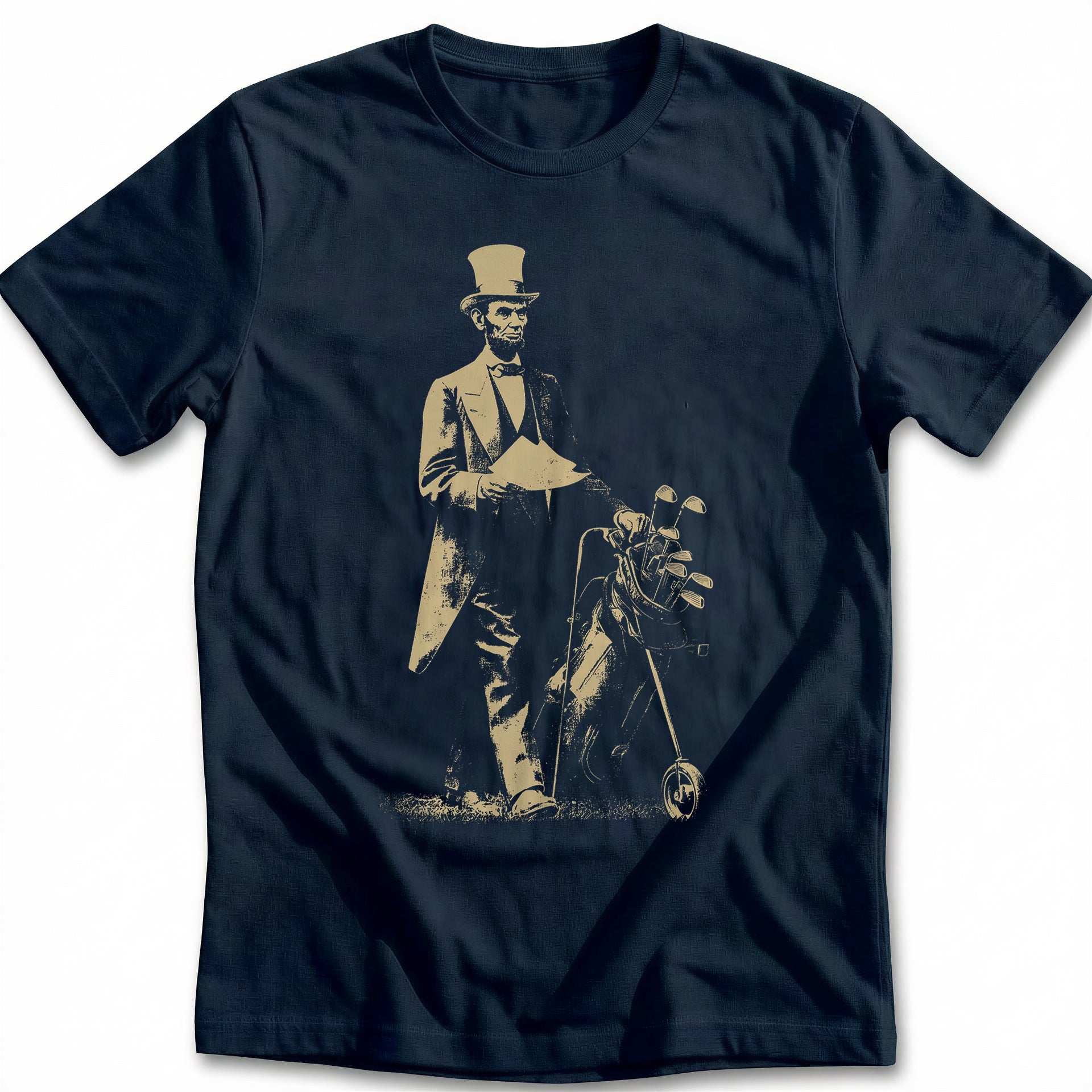 Abraham Lincoln Stovepipe Hat Golf T-Shirt