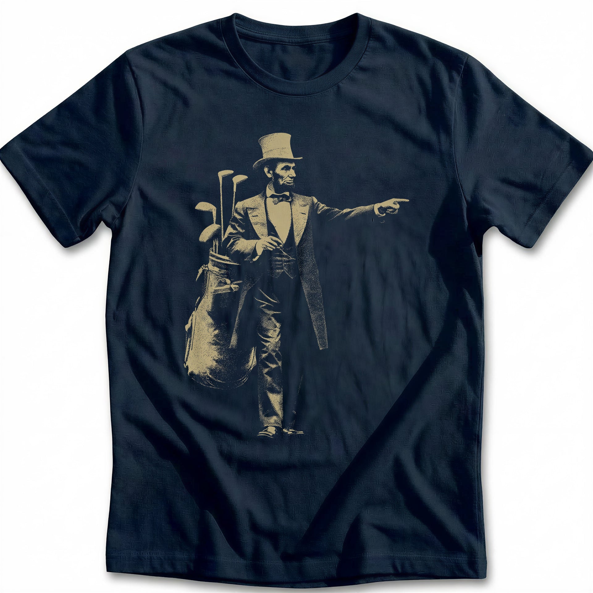 Abraham Lincoln Stovepipe Hat Golf T-Shirt