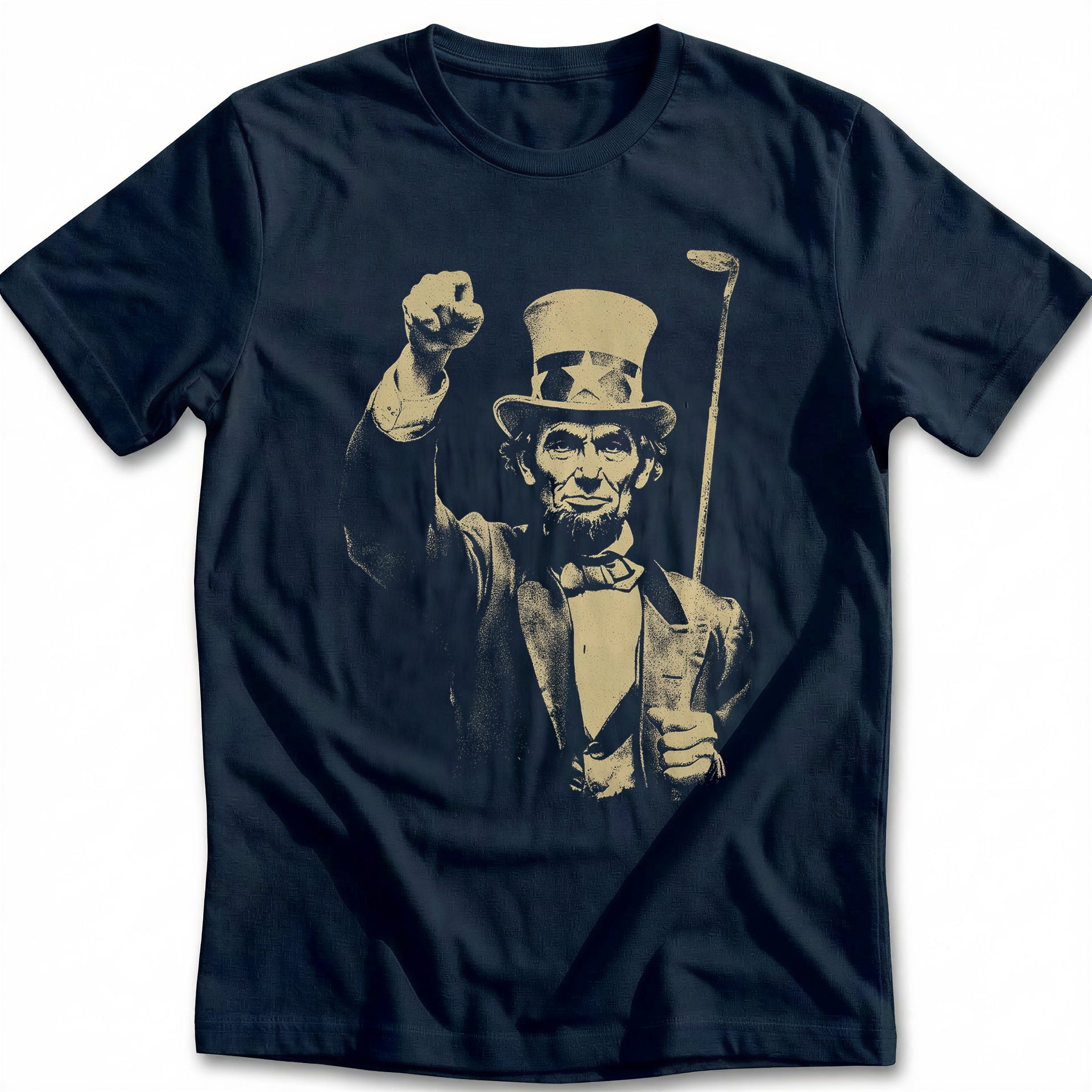 Abraham Lincoln Stovepipe Hat Golf T-Shirt