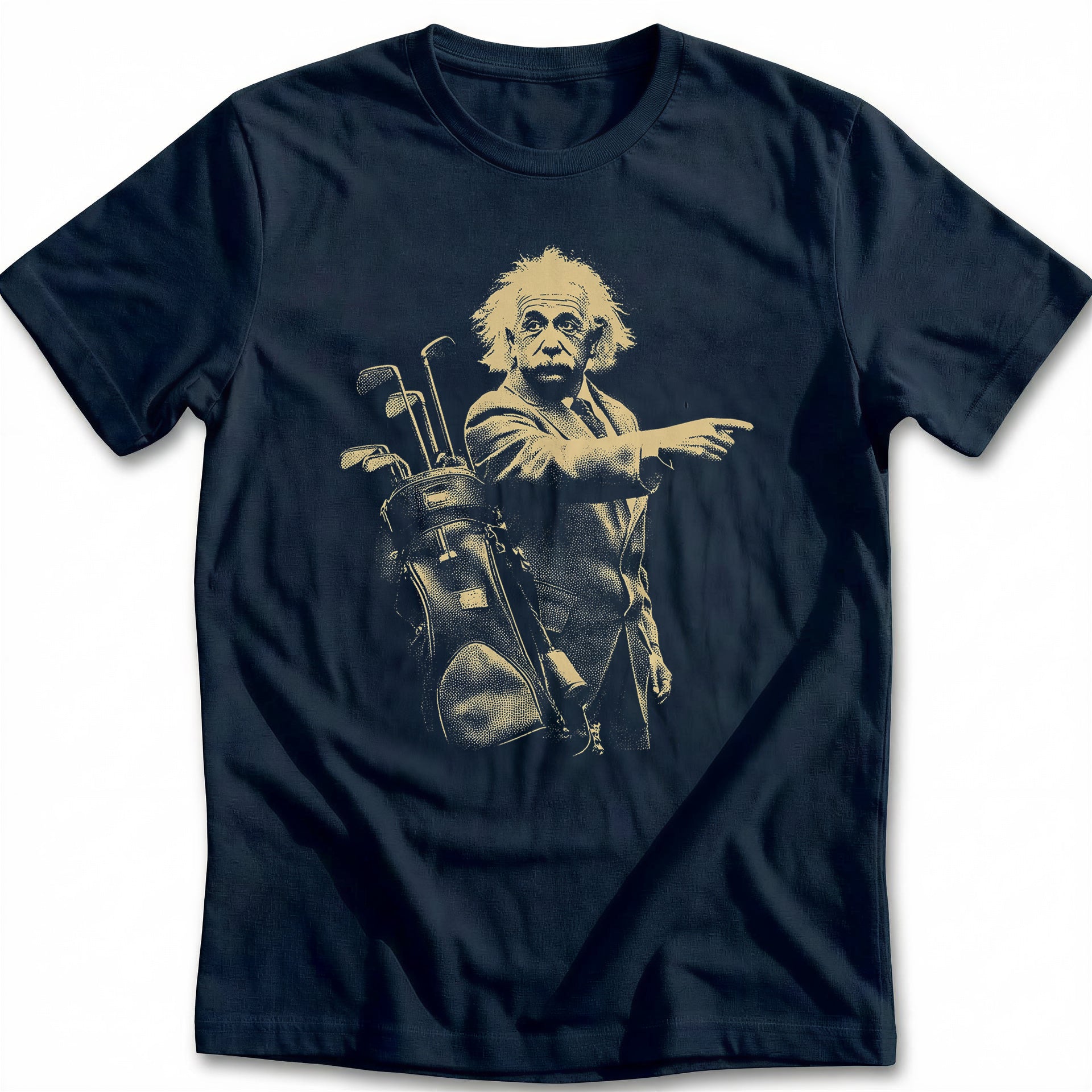 Albert Einstein Wild Hair Golf T-Shirt