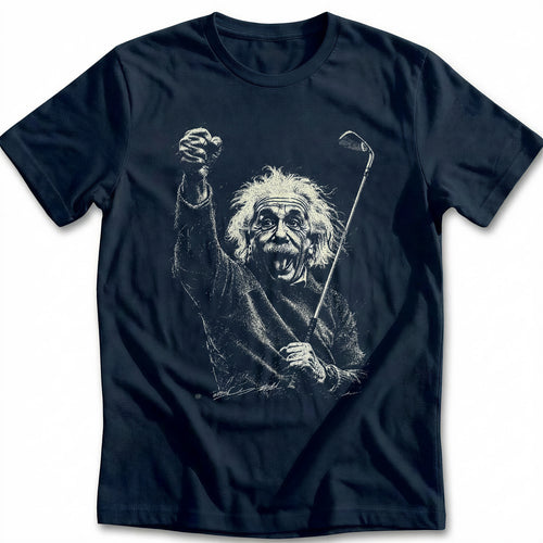 Albert Einstein Wild Hair Golf T-Shirt